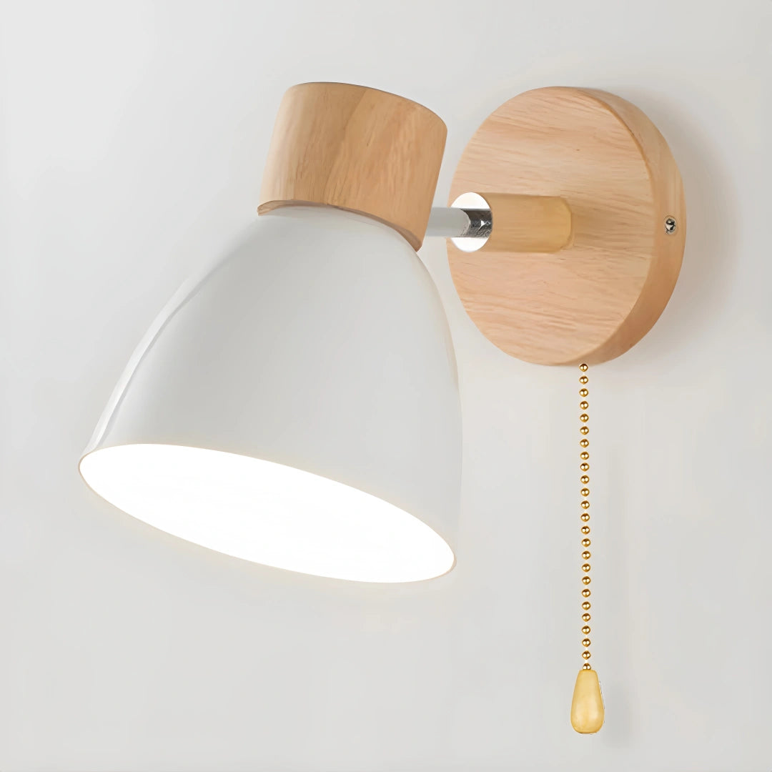 Aplique de lectura LED orientable en tonos macaron para mesita de noche
