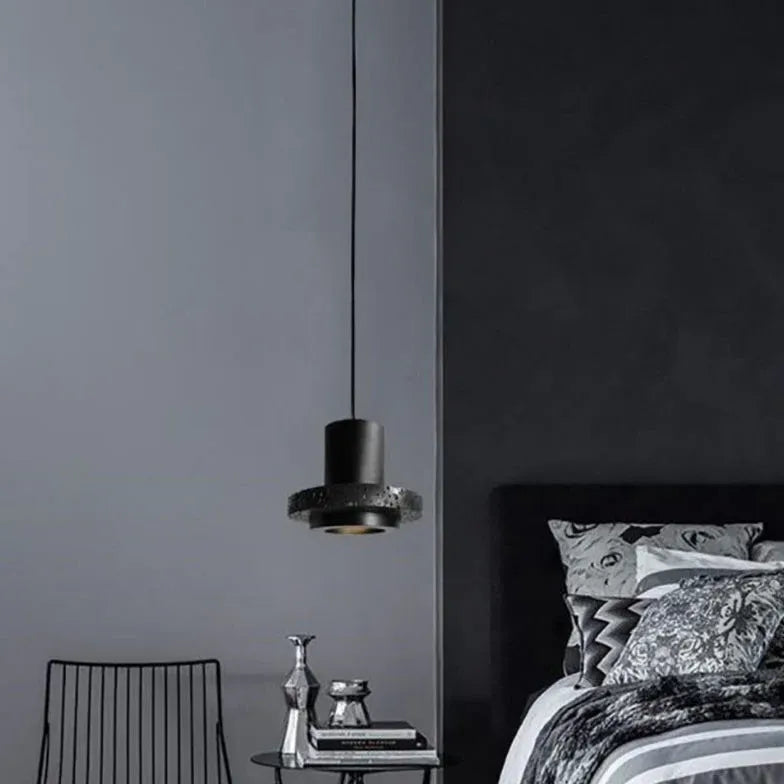 Black Cylindrical for Bedroom Industrial Ceiling Light