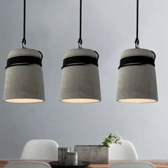 Lámpara colgante de cemento estilo industrial
