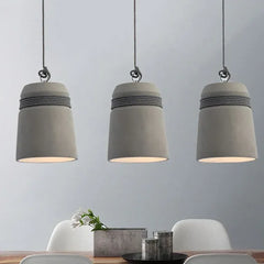 Lámpara colgante de cemento estilo industrial