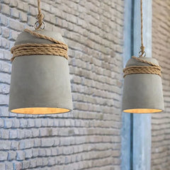 Lámpara colgante de cemento estilo industrial