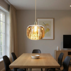 Lamparas Colgantes De Cristal LED Diseño Manzana Para Comedor Moderno